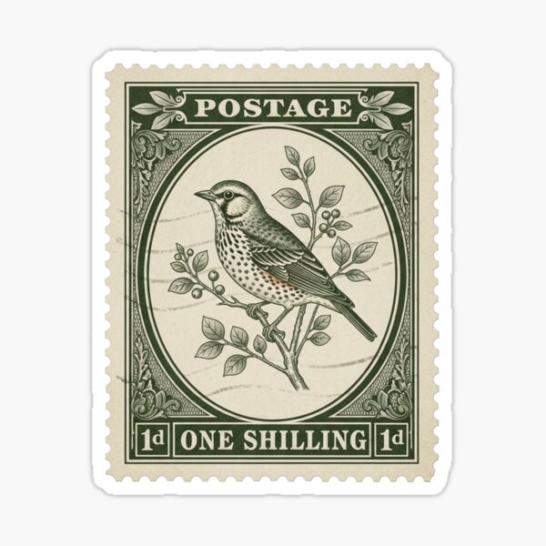 Item preview, Vintage Bird Postage Stamp designed and sold by bloom-moon.