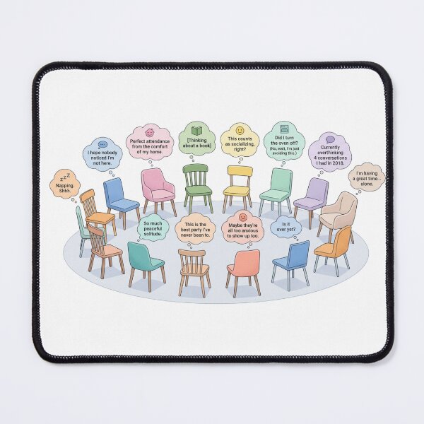 Item preview, Overthinking Club – Meetings Canceled Introvert Design designed and sold by Quiet Mode Studio.