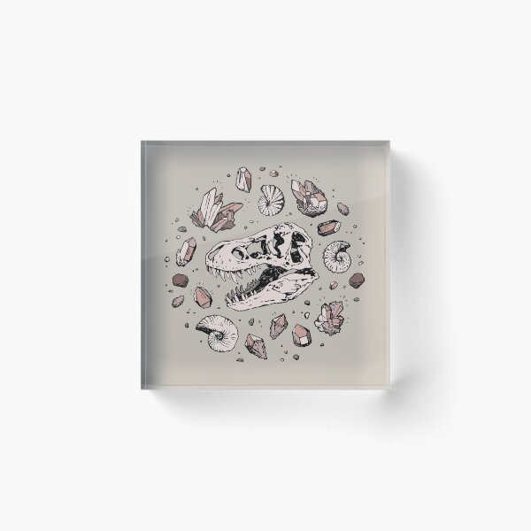 Aperçu de l'œuvre Géo-rex Vortex | Quartz rose | Art fossile de crâne de dinosaure créée et vendue par OMEGAFAUNA.