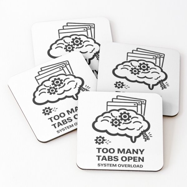 Item preview, Funny Overthinking Brain – Too Many Tabs Open: System Overload designed and sold by MS-DesignArt.