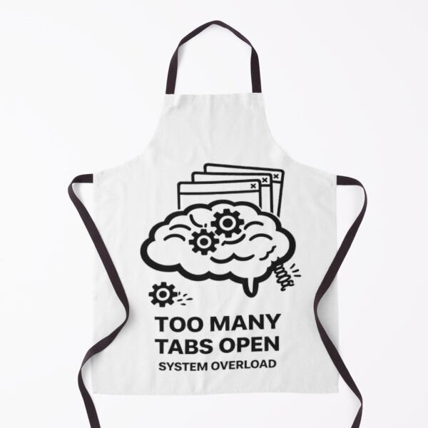 Item preview, Funny Overthinking Brain – Too Many Tabs Open: System Overload designed and sold by MS-DesignArt.