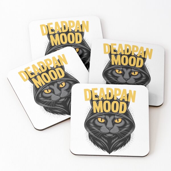 Item preview, Deadpan Mood Hooded Cat Graphic Tee designed and sold by NewUSShop.