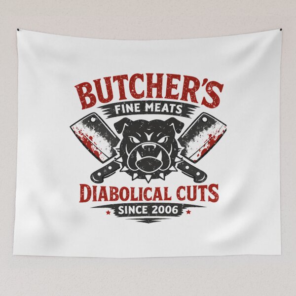 Artikelvorschau, Butchers Fine Meats Diabolical Cuts Logo Seit 2006 entworfen und verkauft von pintharuad.