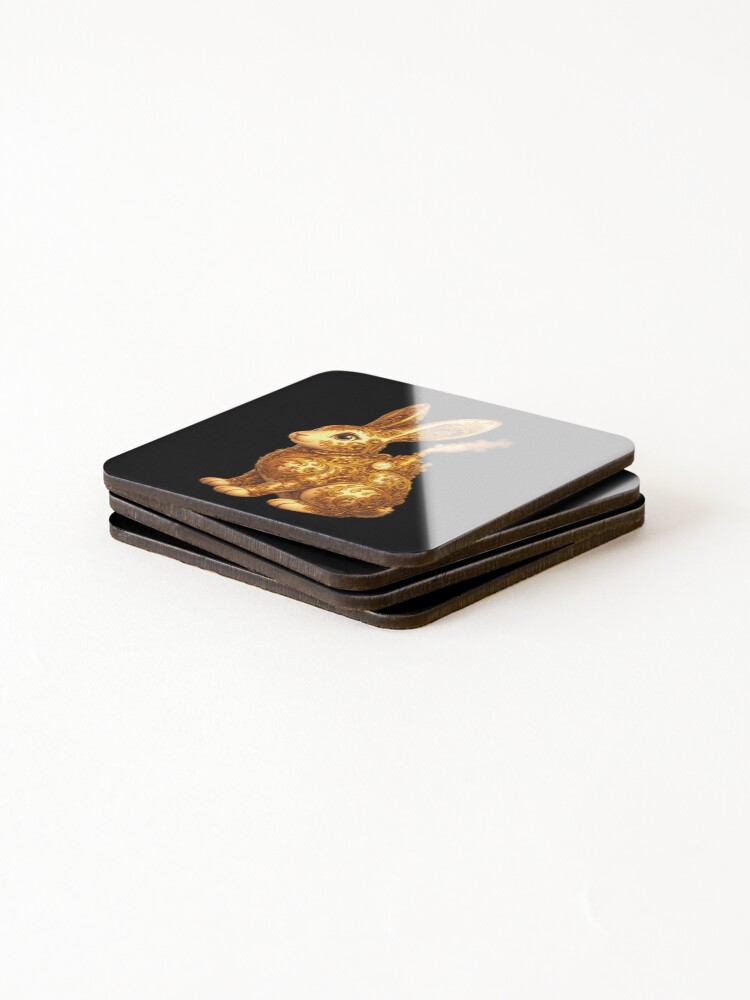 Thumbnail 4 of 5, Coasters (Set of 4), Golden Rabbit designed and sold by ogfx.
