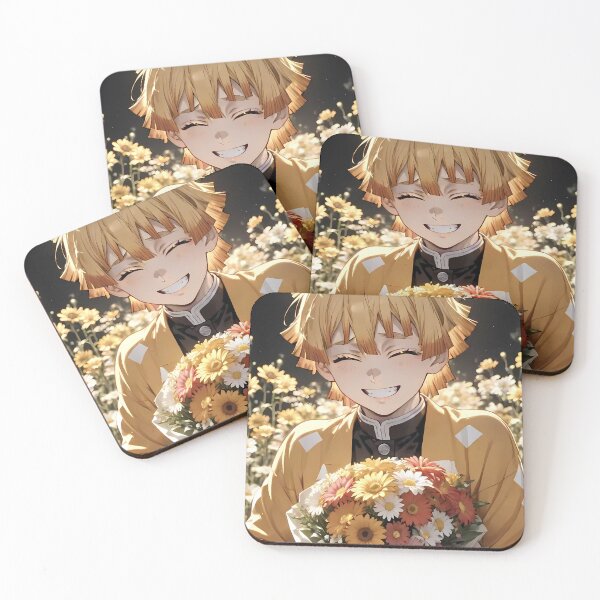 Item preview, Zenitsu Agatsuma kimetsu no yaiba Ramo de flores a la luz de la luna designed and sold by TanglenRabbit.