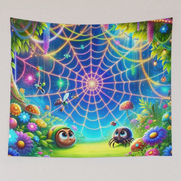 Item preview, Spider Web in Garden designed and sold by Sillytoe.
