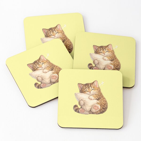 Item preview, cat hugging a pillow designed and sold by PasoaPaso2025.