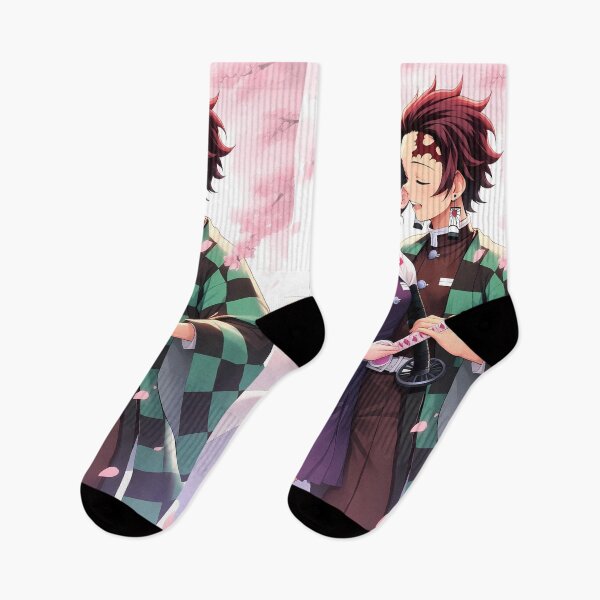Item preview, Tanjiro Kamado Demon Slayer Spring Couple Under Cherry Blossoms designed and sold by TanglenRabbit.