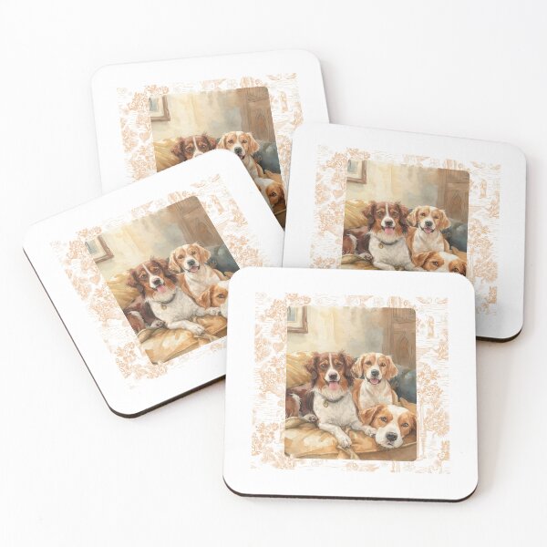 Item preview, Dogs with Flowers: Decorative Vintage Portrait designed and sold by Unsololugar.