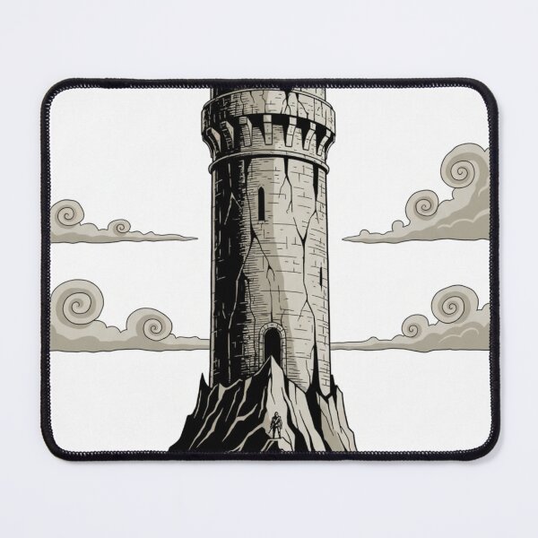 Item preview, Ruined Tower Scene, in a minimalist comic or manga style designed and sold by Gamershop22025.