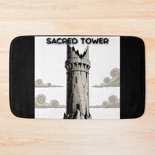 Item preview, Ruined Tower Scene, in a minimalist comic or manga style designed and sold by Gamershop22025.