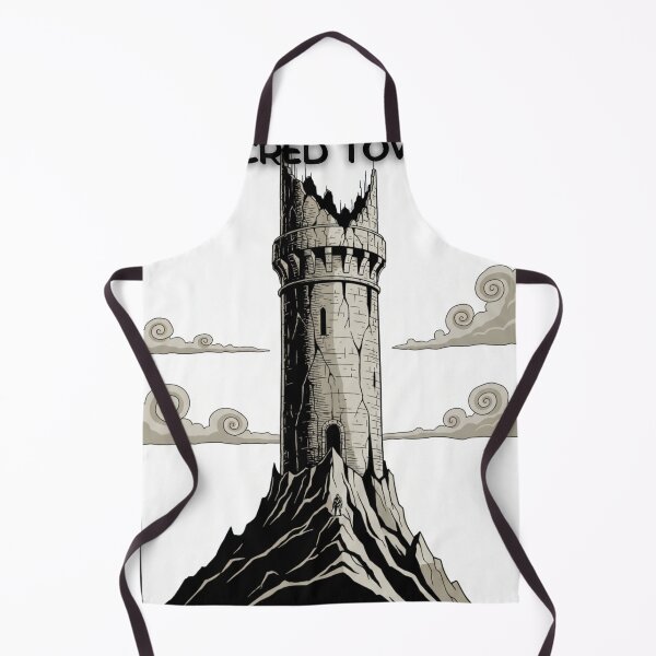 Item preview, Ruined Tower Scene, in a minimalist comic or manga style designed and sold by Gamershop22025.