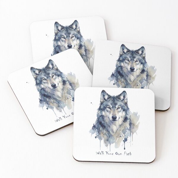 Item preview, Watercolor Wolf – Walk Your Own Path | Inspirational Animal Art Design designed and sold by shipper125.