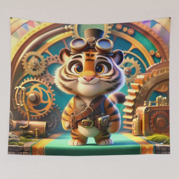 Item preview, Clockwork Tiger designed and sold by Sillytoe.