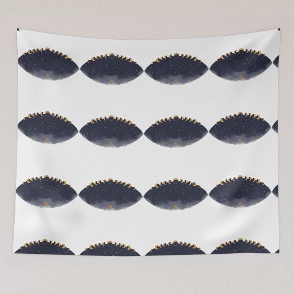 Item preview, Moon Phases Wall Art, Celestial Minimalist Print, Lunar Phases Poster, Astrology Decor, Gold Navy Space Art, Boho Cosmic Design designed and sold by Dreprogress.