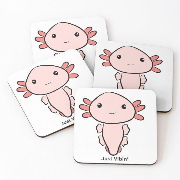 Item preview, Simple Cute Axolotl Minimal Kawaii Animal designed and sold by CozyMomDesigns.