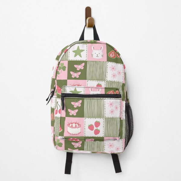 Item preview, Copy of Cottagecore Patchwork Quilt Seamless Pattern, Cute Strawberry Bunny Floral Tiles, Kids Nursery Fabric Print, Kawaii Spring Quilt Design, Pink Green Aesthetic designed and sold by FRH Design ⭐⭐⭐⭐⭐.