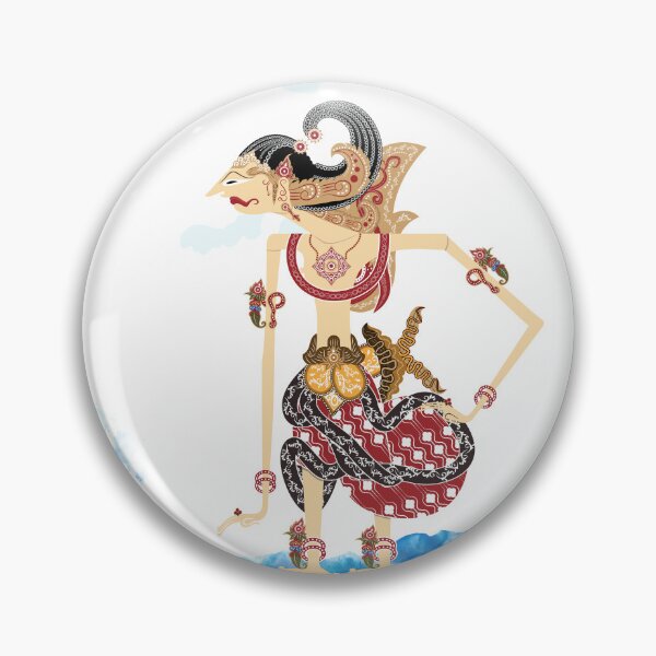 Item preview, "Prabu Basudewa" Javanese Wayang Kulit Puppet on Ocean Waves designed and sold by artsdylan.