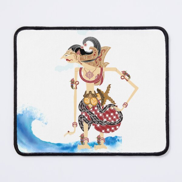 Item preview, "Prabu Basudewa" Javanese Wayang Kulit Puppet on Ocean Waves designed and sold by artsdylan.