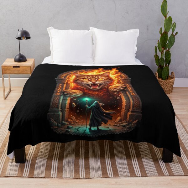 Item preview, Giant Cat vs Wizard Epic Fantasy — Funny Cat Lover Gift designed and sold by Zippy Creation.