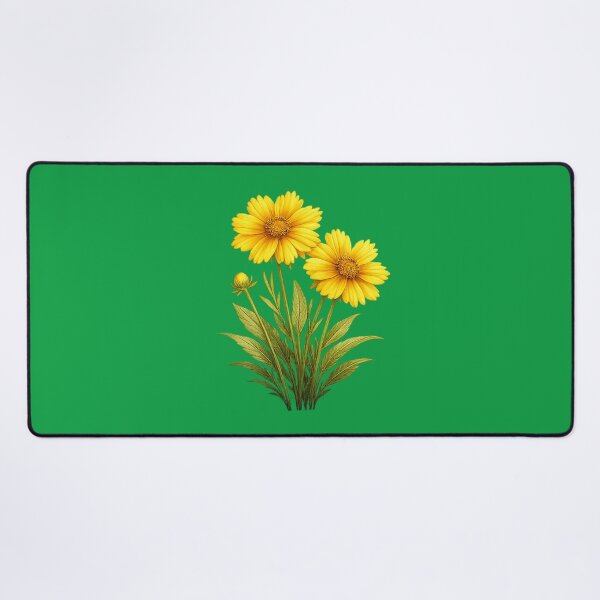 Item preview, Coreopsis Sunshine – Golden Cheer Botanical Circle Design designed and sold by TheJoyfulPen.