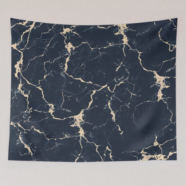 Item preview, Navy Blue White Cream Marble Design Pattern designed and sold by burbankdesigns.