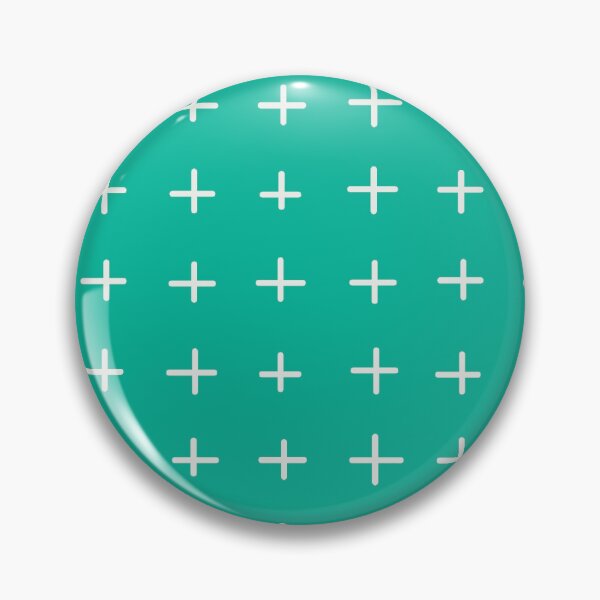 Item preview, White Plus signs on a Bright Teal Green Background designed and sold by Hanna McCown.
