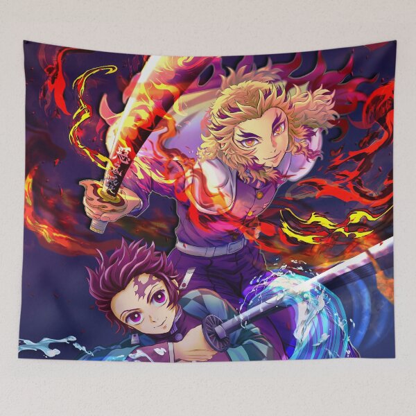 Item preview, Kyojuro Rengoku Demon Slayer Fiery Duo Splash designed and sold by Spraykart.