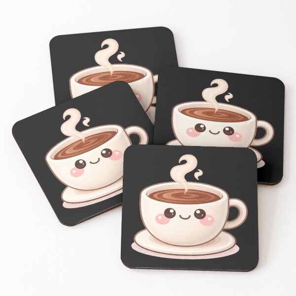 Item preview, Cute Coffee Cup Kawaii Food Character designed and sold by ImagenFusionP.
