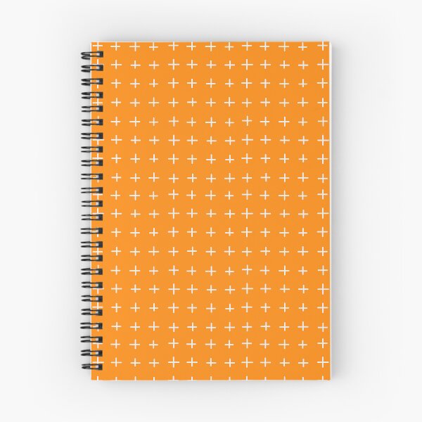 Item preview, White Plus Signs on a Orange Background designed and sold by Hanna McCown.