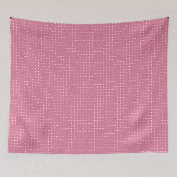 Item preview, White Plus Signs on a Pink Background designed and sold by Hanna McCown.