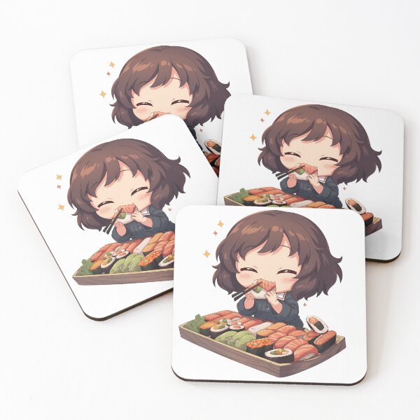 Item preview, Yukari Akiyama Girls Und Panzer Chibi Sushi Snack Time designed and sold by Spraykart.