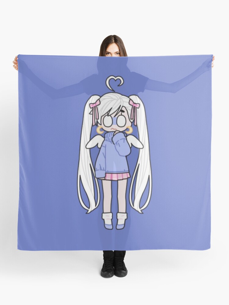 Cute Chibi Pastel Ghost Girl Scarf By Honkhonkheccign Redbubble