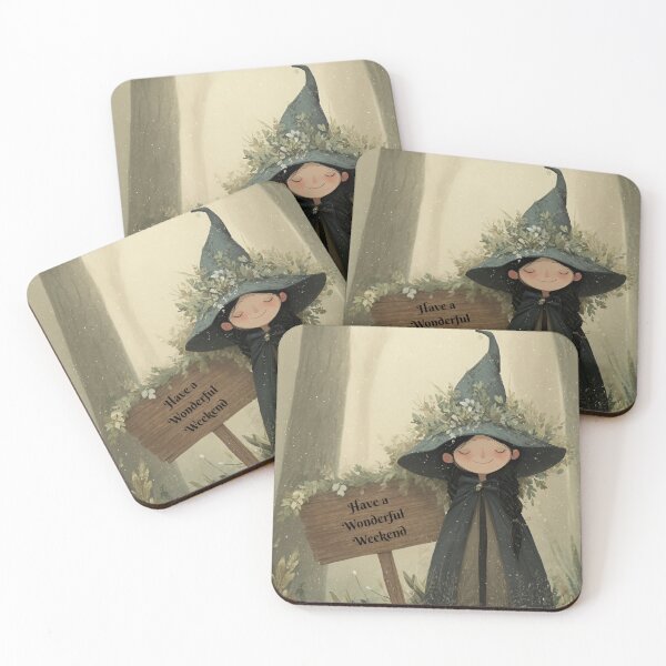 Item preview, Wonderful Weekend Forest Witch Art Print designed and sold by WhimsyWink.