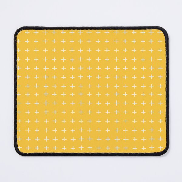 Item preview, White Plus Signs on a Marigold Yellow Background designed and sold by Hanna McCown.