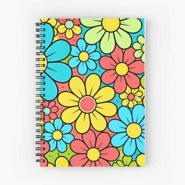 Item preview, Retro 70s Flower Power Pattern - Colorful Boho Hippie Floral Art designed and sold by Far Out Goods.
