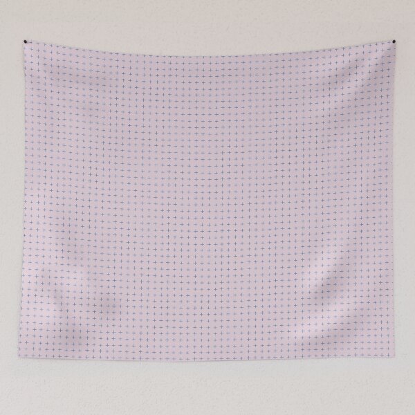 Item preview, Blue Plus Signs on a Soft Pink Background designed and sold by Hanna McCown.