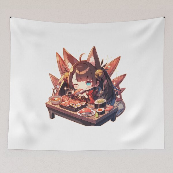 Item preview, Noshiro Azur Lane Winking Chibi Sushi Vibes designed and sold by Spraykart.