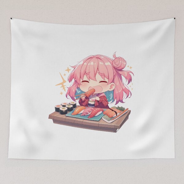 Item preview, Yui Yuigahama Oregairu Chibi Sushi Cheerful Feast designed and sold by Spraykart.