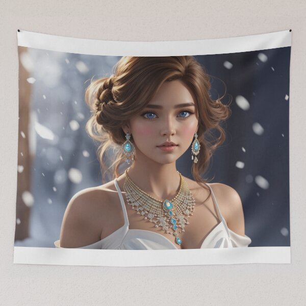 Item preview, Winter Elegance: Sapphire Jewels & Snowfall designed and sold by PCGWindom.
