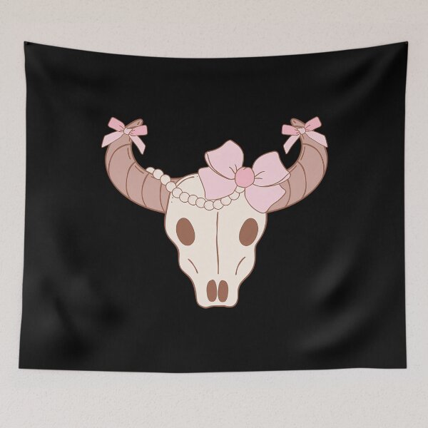 Item preview, Pink Cow Skull Pearl Necklace Pastel Goth designed and sold by euwqafalmgn5.
