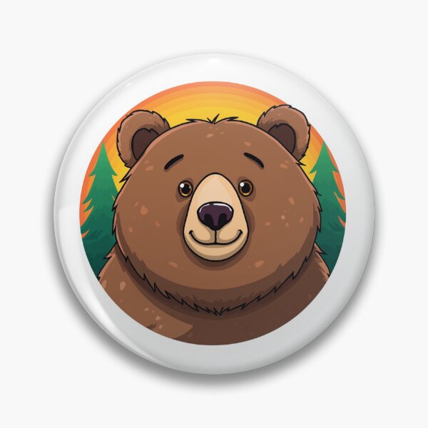 Item preview, Bear face illustration art in circle designed and sold by MagicMaker1984.