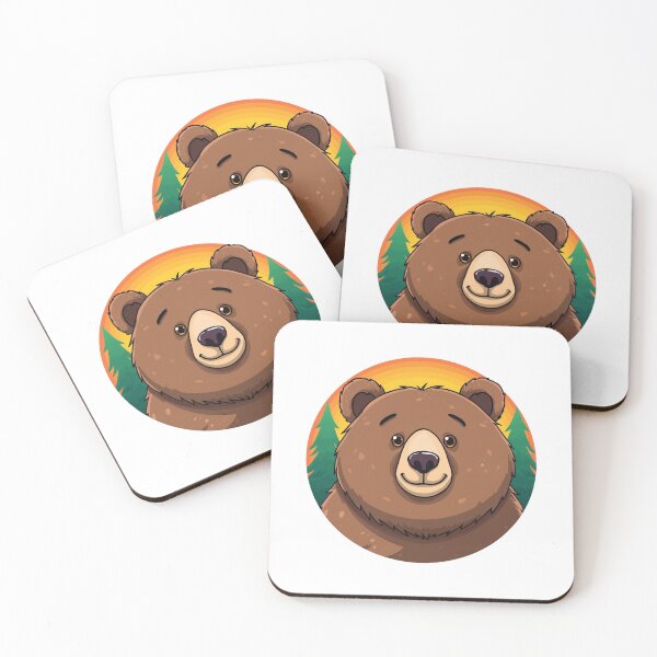Item preview, Bear face illustration art in circle designed and sold by MagicMaker1984.