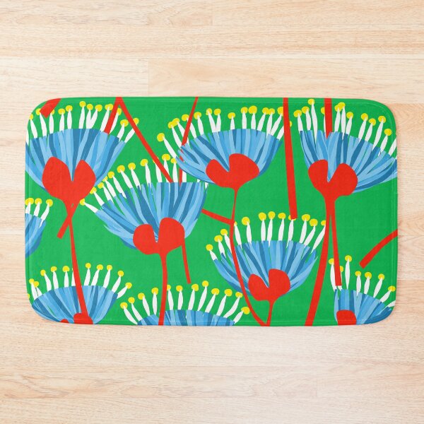 Item preview, Iconic Retro Spring Flowers in Green, Blue and Red designed and sold by Deutschic.