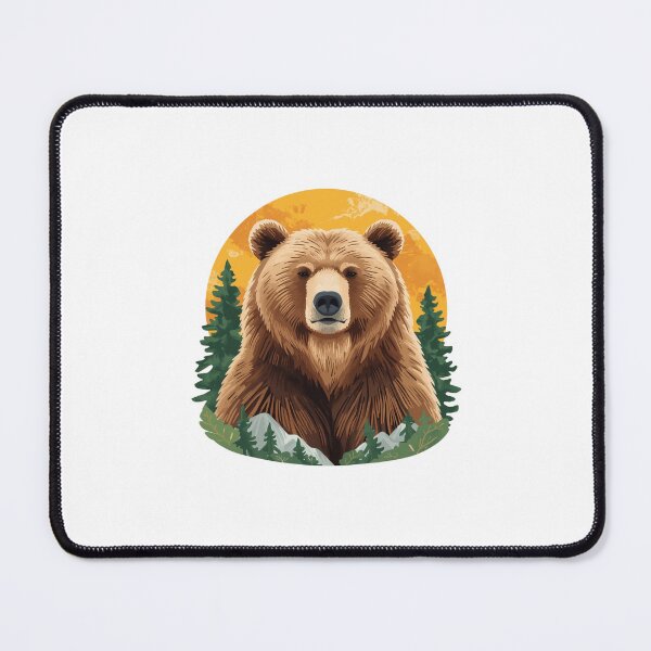 Item preview, Brown calm Cartoon Bear in a jungle designed and sold by MagicMaker1984.