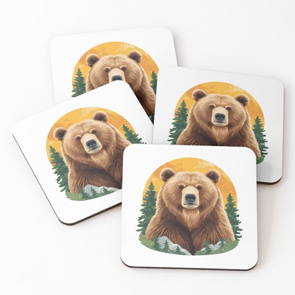 Item preview, Brown calm Cartoon Bear in a jungle  designed and sold by MagicMaker1984.