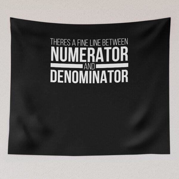 Item preview, Nerdy Fine Line Numerator Denominator Math Nerd Geek T-Shirt designed and sold by LookTwice.