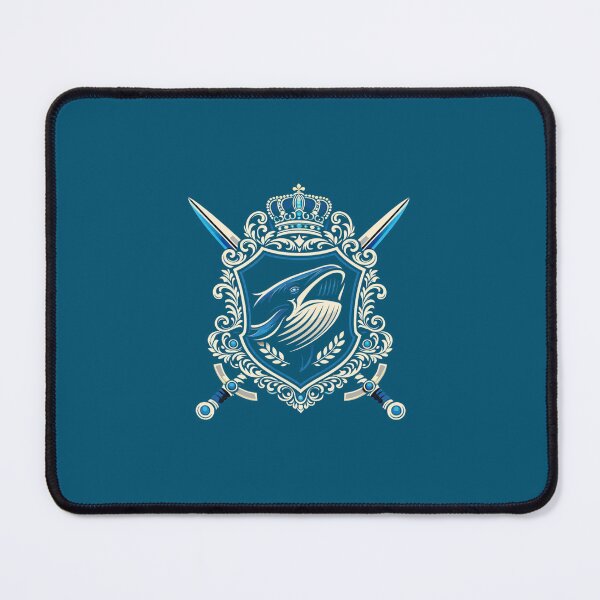 Item preview, Royal Whale Crest – Ocean King Swords Shield Dark designed and sold by Inner Flame Studio.