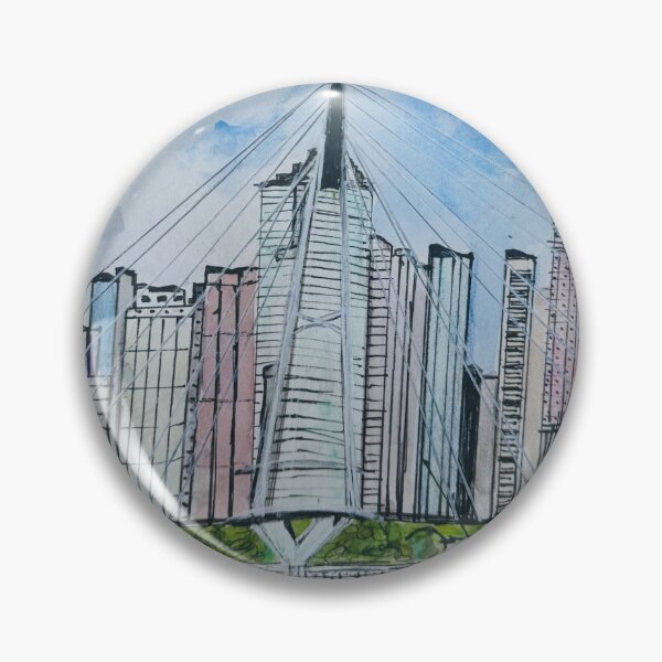 Item preview, Brisbane City Skyline with Bridge  designed and sold by Jasbindar Singh.