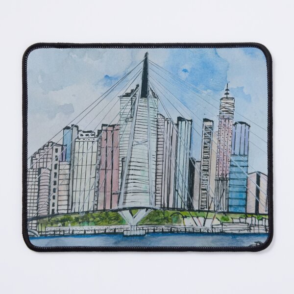 Item preview, Brisbane City Skyline with Bridge designed and sold by Jasbindar Singh.